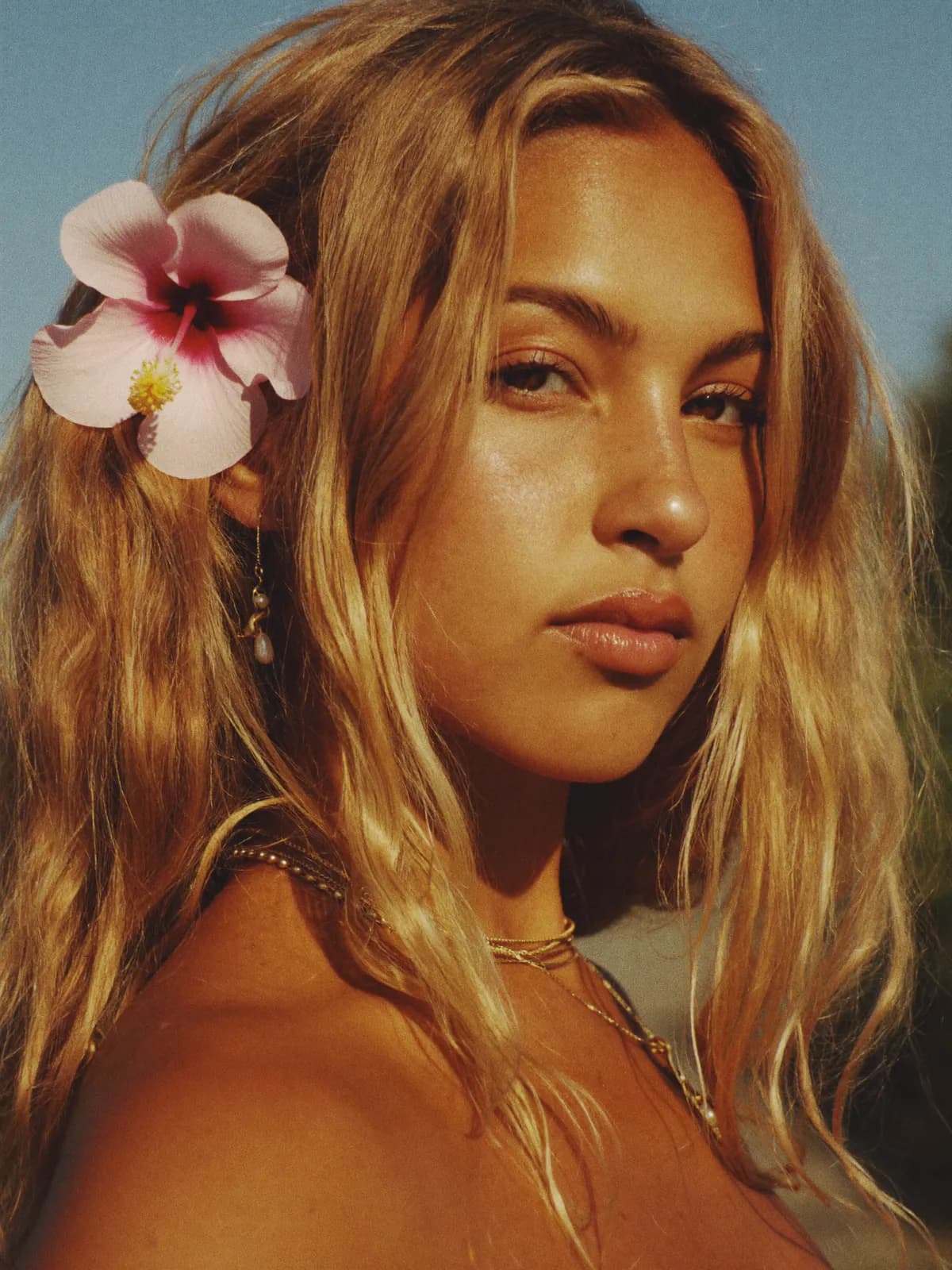 Hibiscus Garden Portrait AI photo look