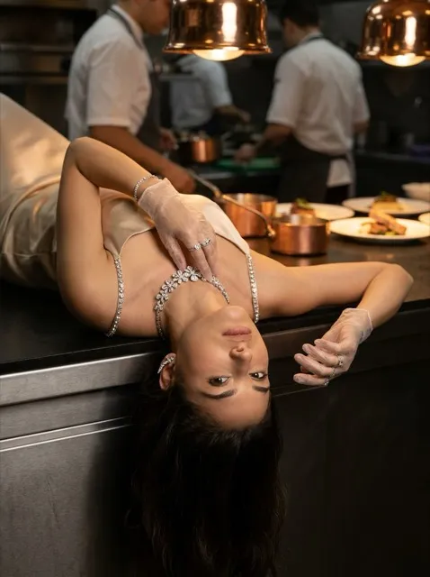 Lying Beauty AI photo look