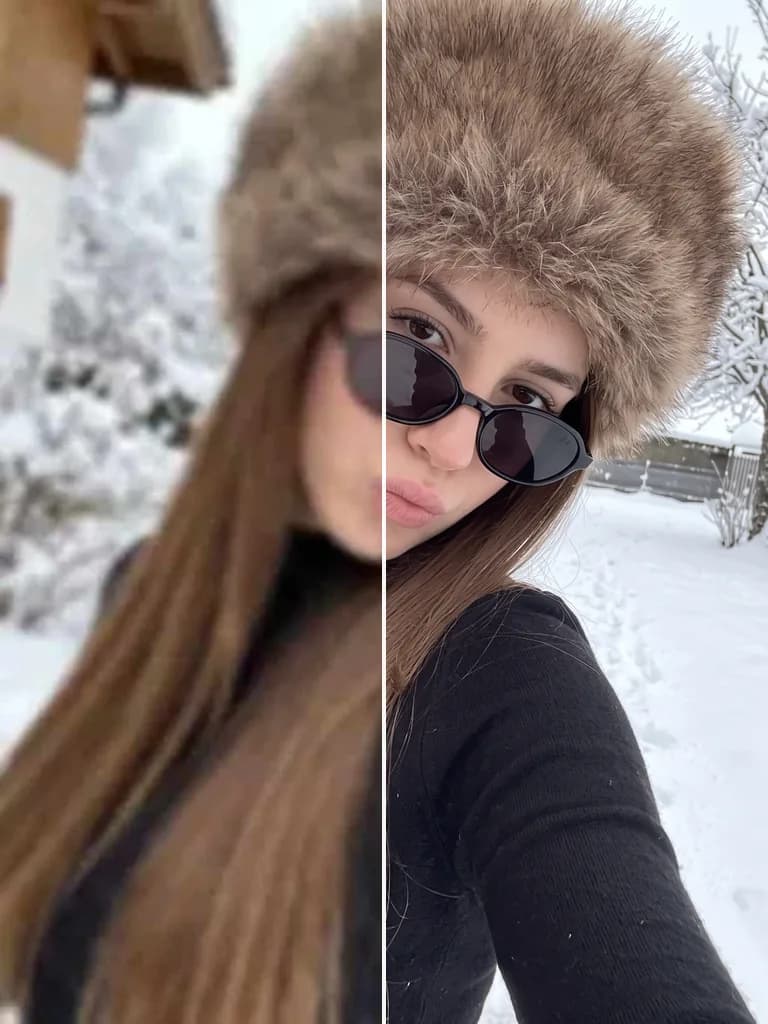 Sharpen & Enhance AI photo look example