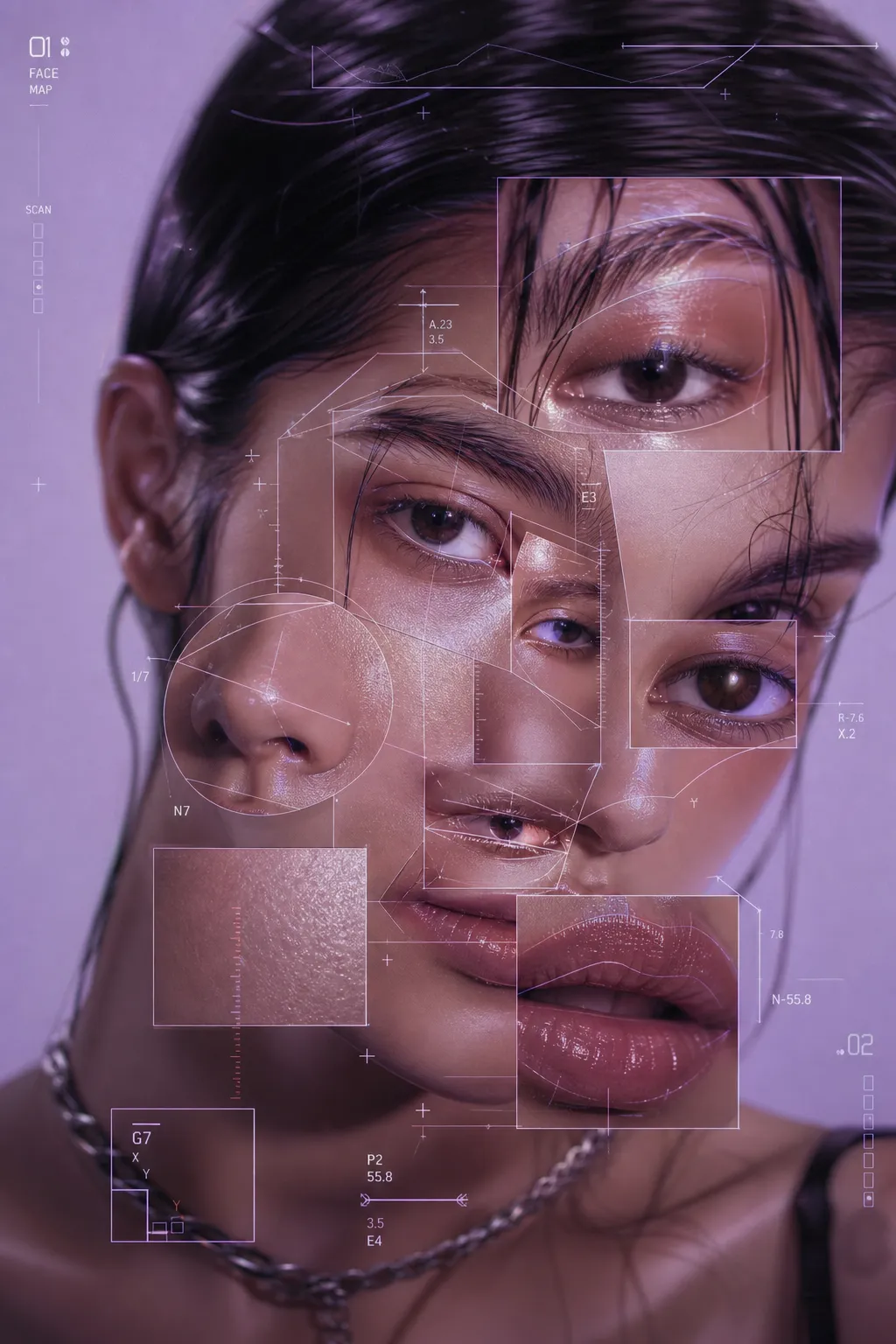Facescan Y2K Mapping AI photo look