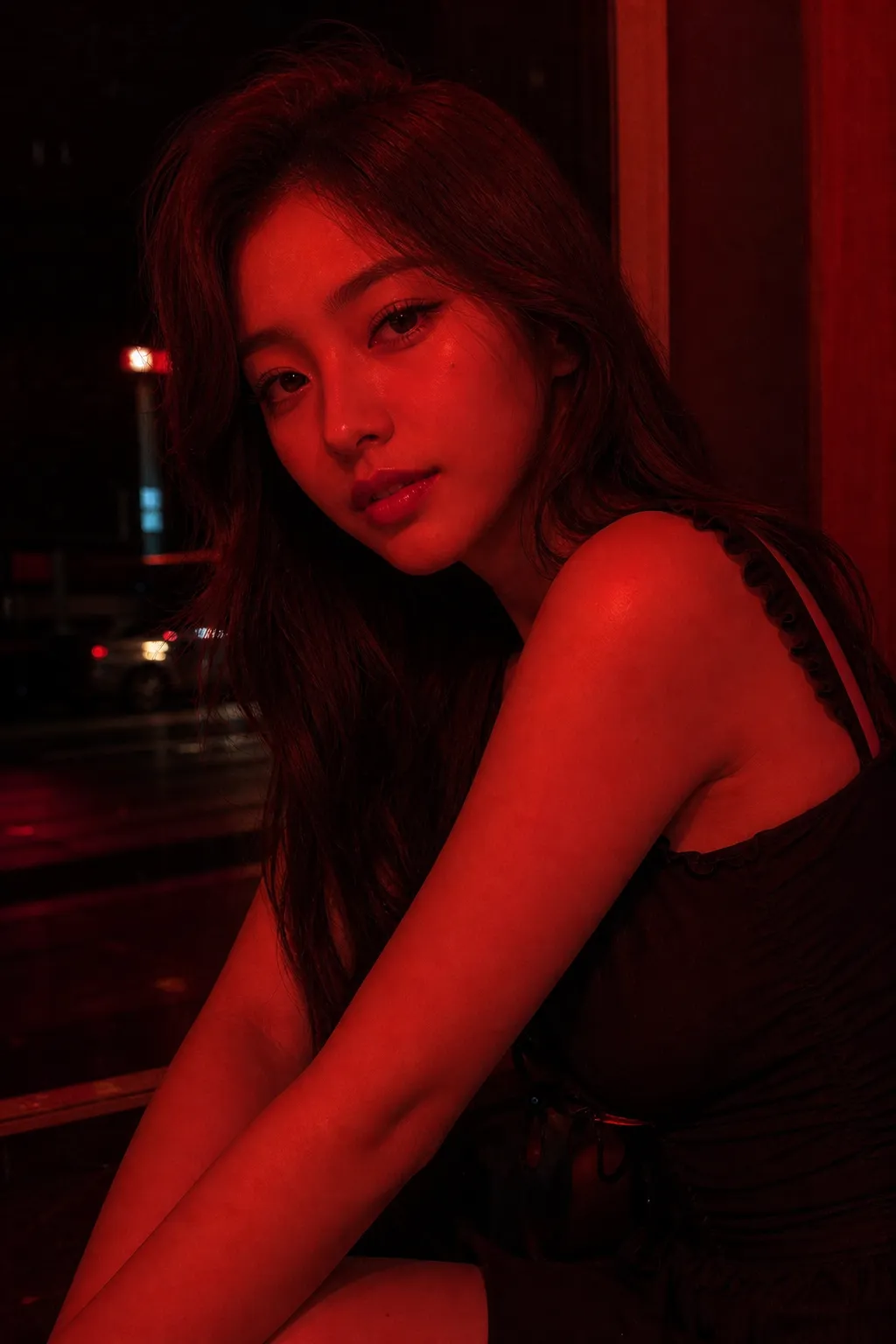 Red Light Night AI photo look