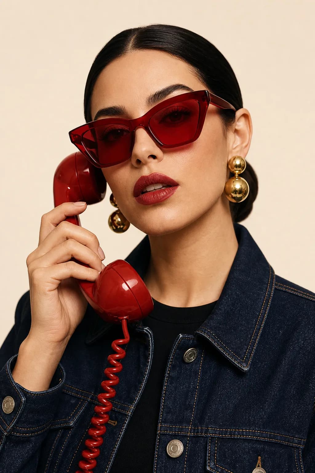Red Phone Editorial AI photo look