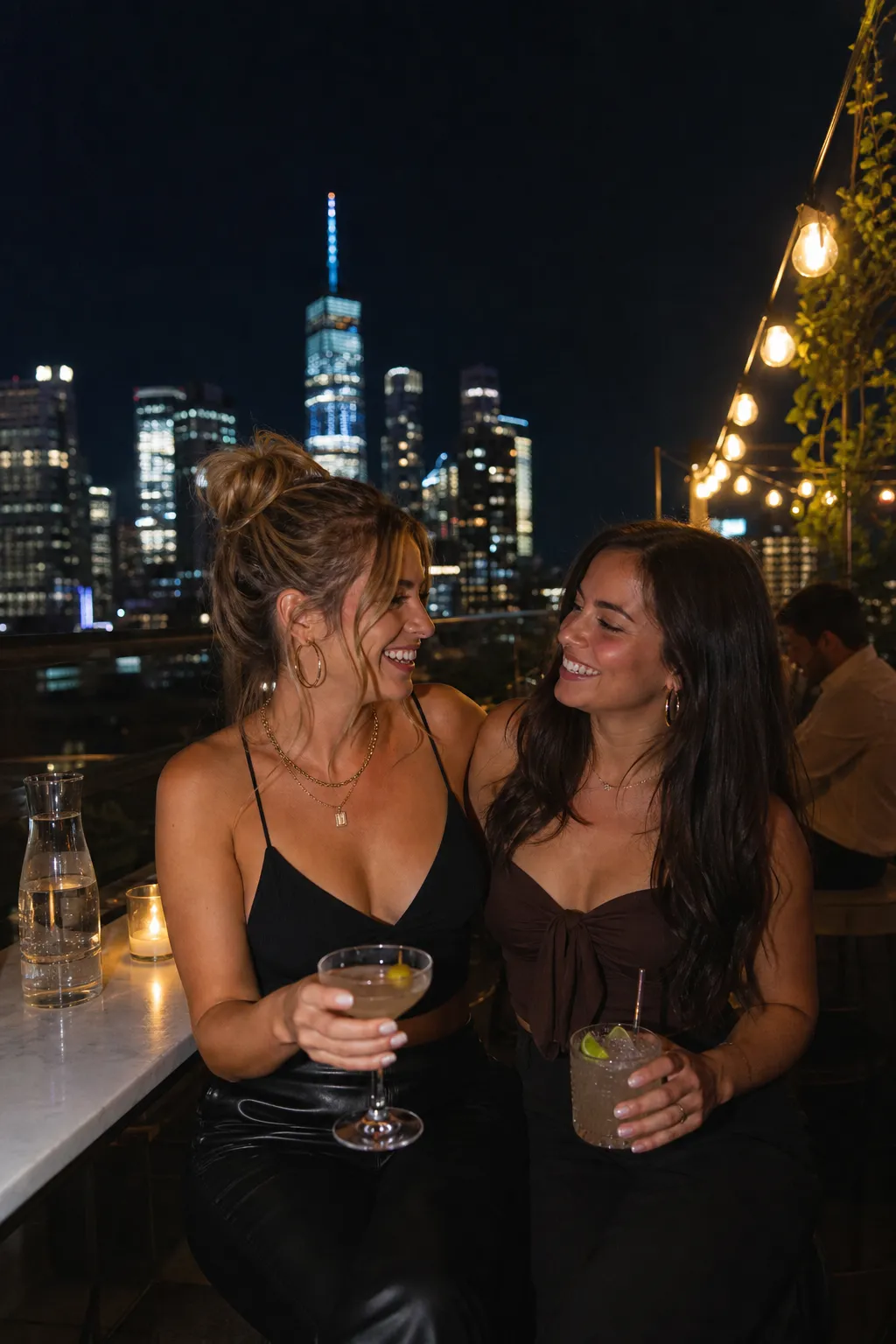 Rooftop Night Out AI photo look