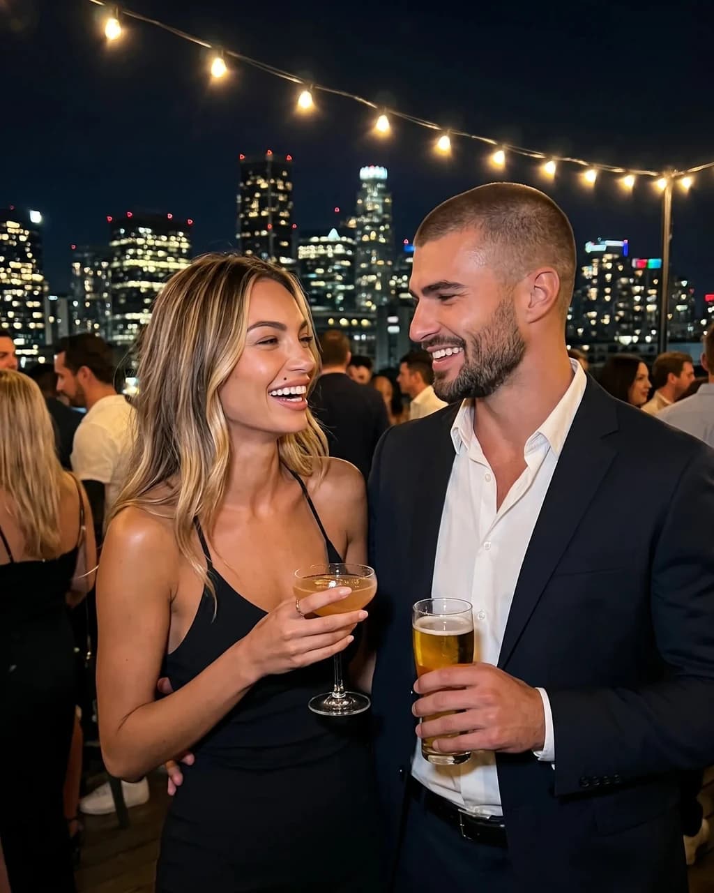 Rooftop Night Out AI photo look