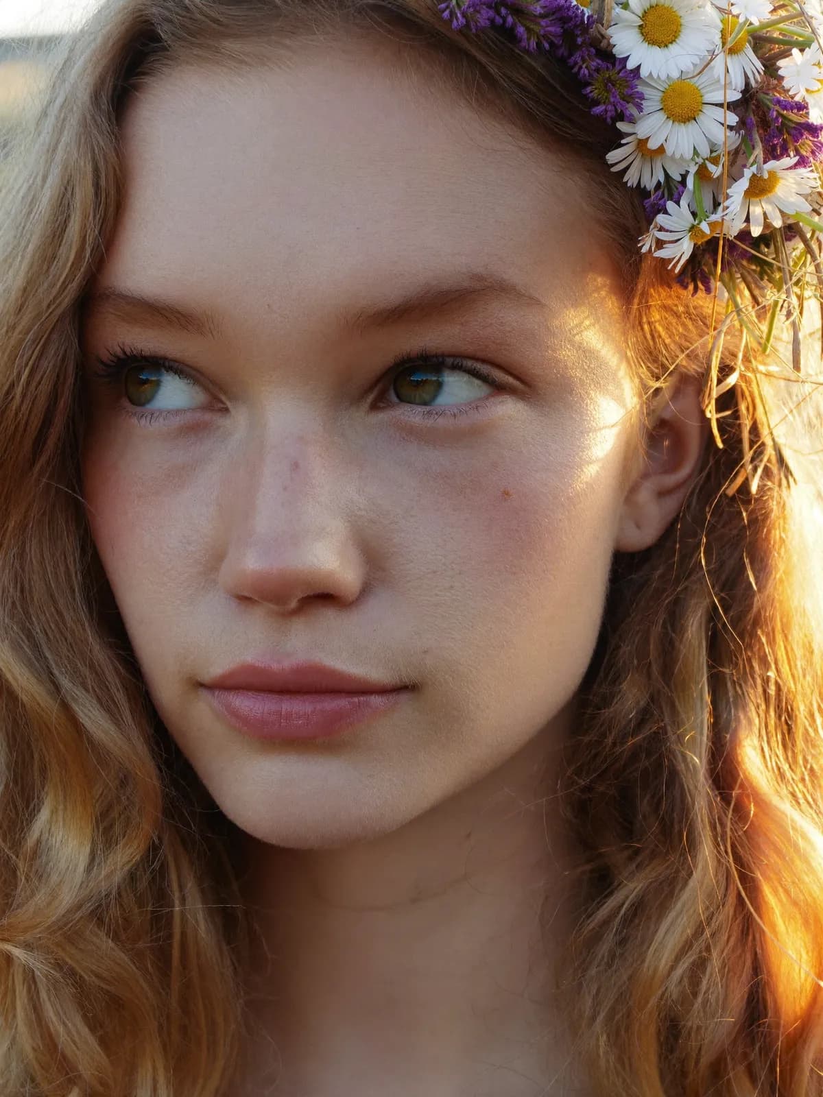 Floral Crown Close-Up AI photo look