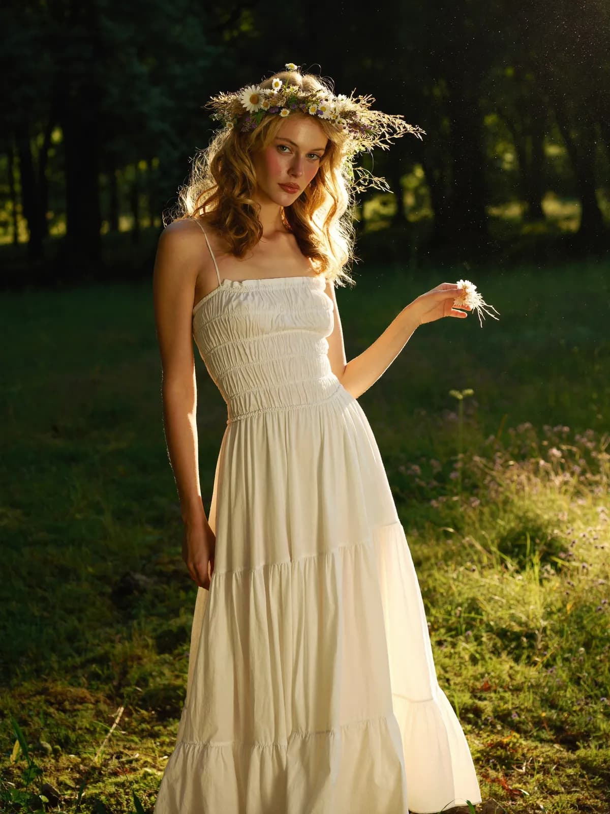 Forest Floral Crown AI photo look