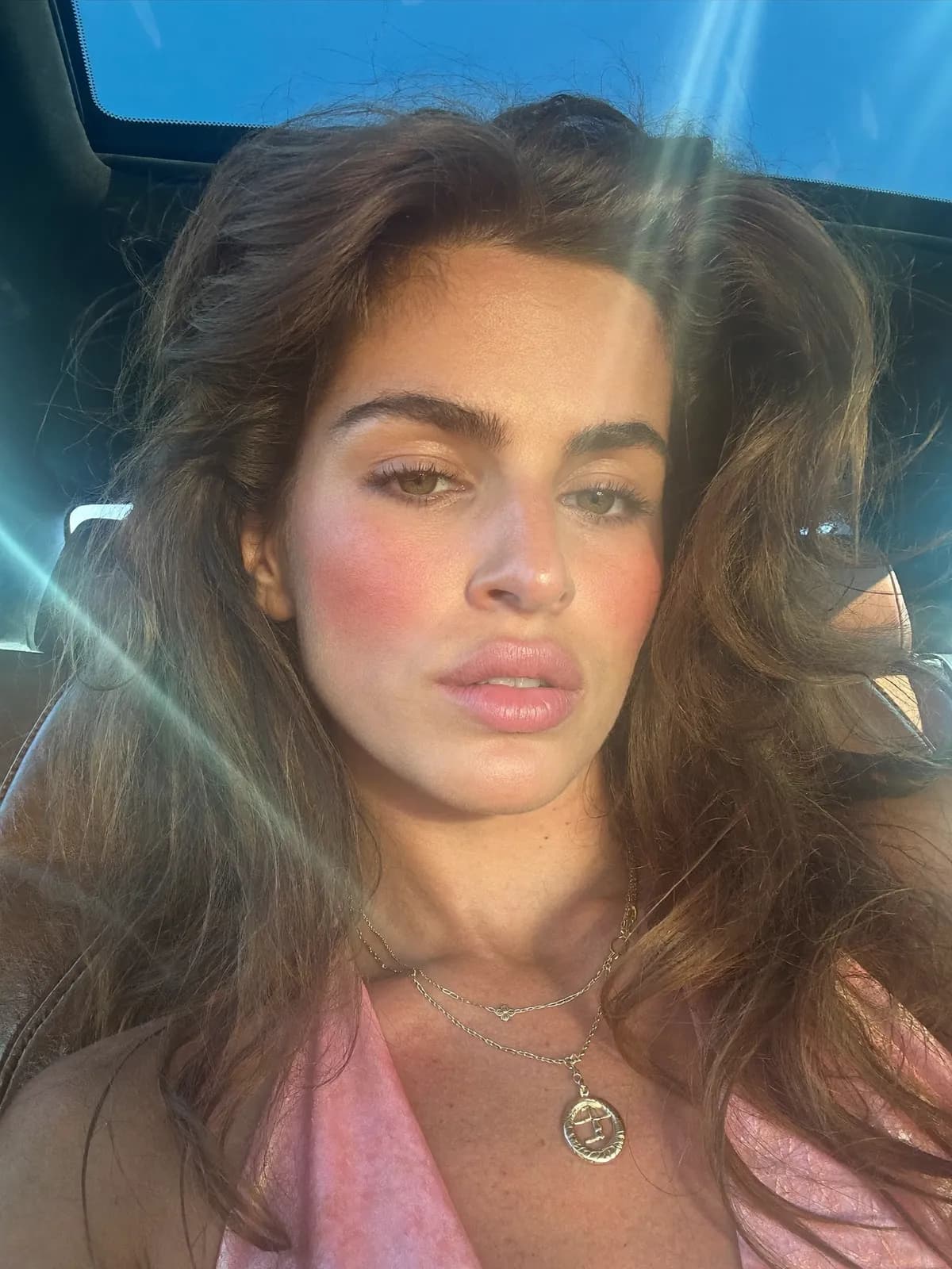 Golden Hour Car Selfie AI photo look